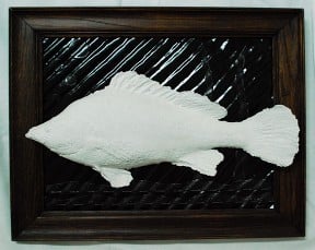 Anglo's Trophy - Kiln-Fired Glass & Handmade Paper artwork by Clint & Liz Frankel.